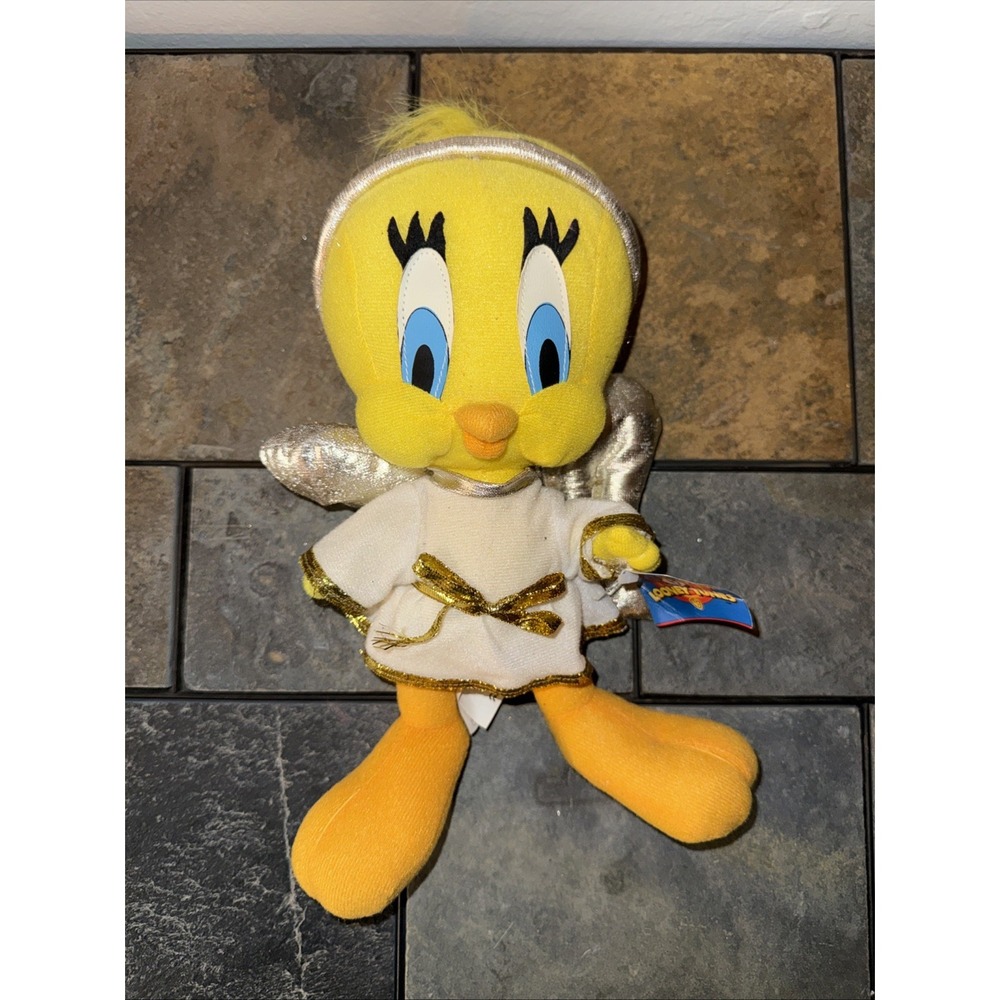 Tweety Bird Angel Plush Loony Tunes Vintage 1998 W/Tags